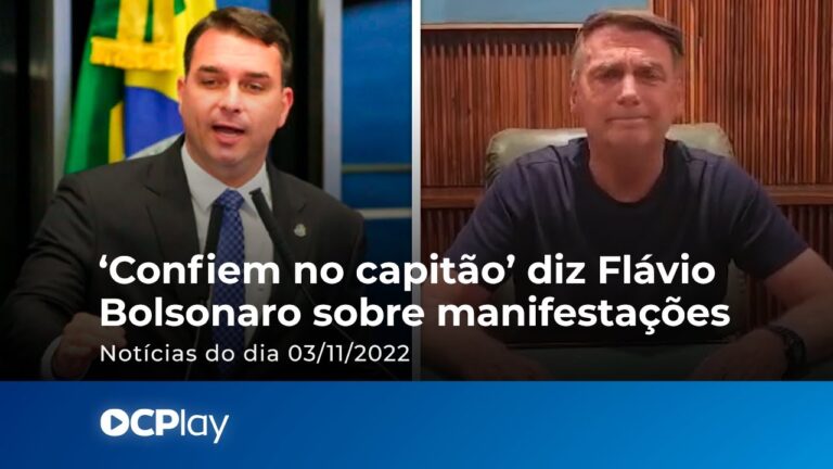 ‘Confiem no capitão’ diz Flávio Bolsonaro sobre manifestações