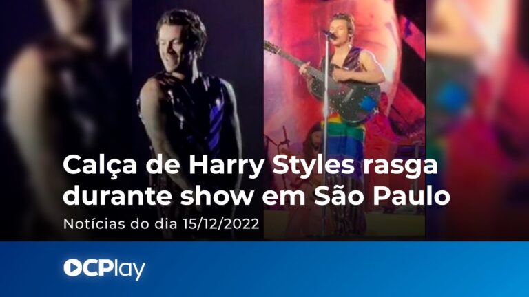 Calça de Harry Styles rasga durante show em São Paulo