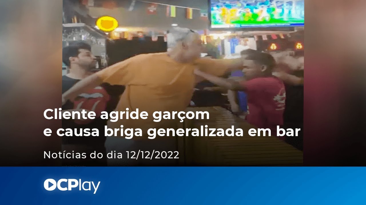 VÍDEO: Cliente agride garçom e causa briga generalizada em bar