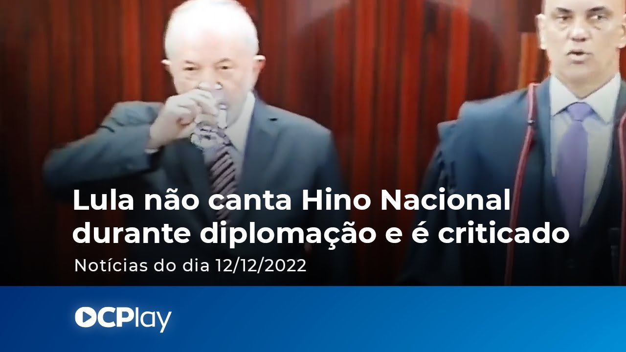 VÍDEO: Lula não canta Hino Nacional durante diplomação