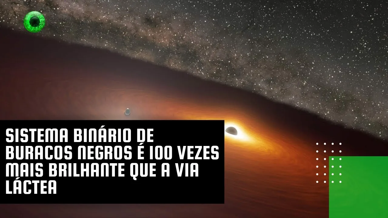 Sistema binário de buracos negros é 100 vezes mais brilhante que a Via Láctea