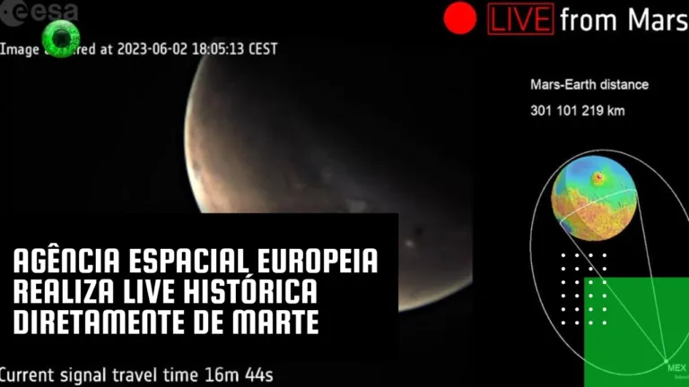 Agência Espacial Europeia realiza live histórica diretamente de Marte