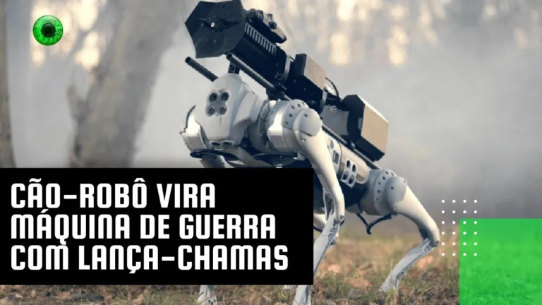 Cão-robô vira máquina de guerra com lança-chamas