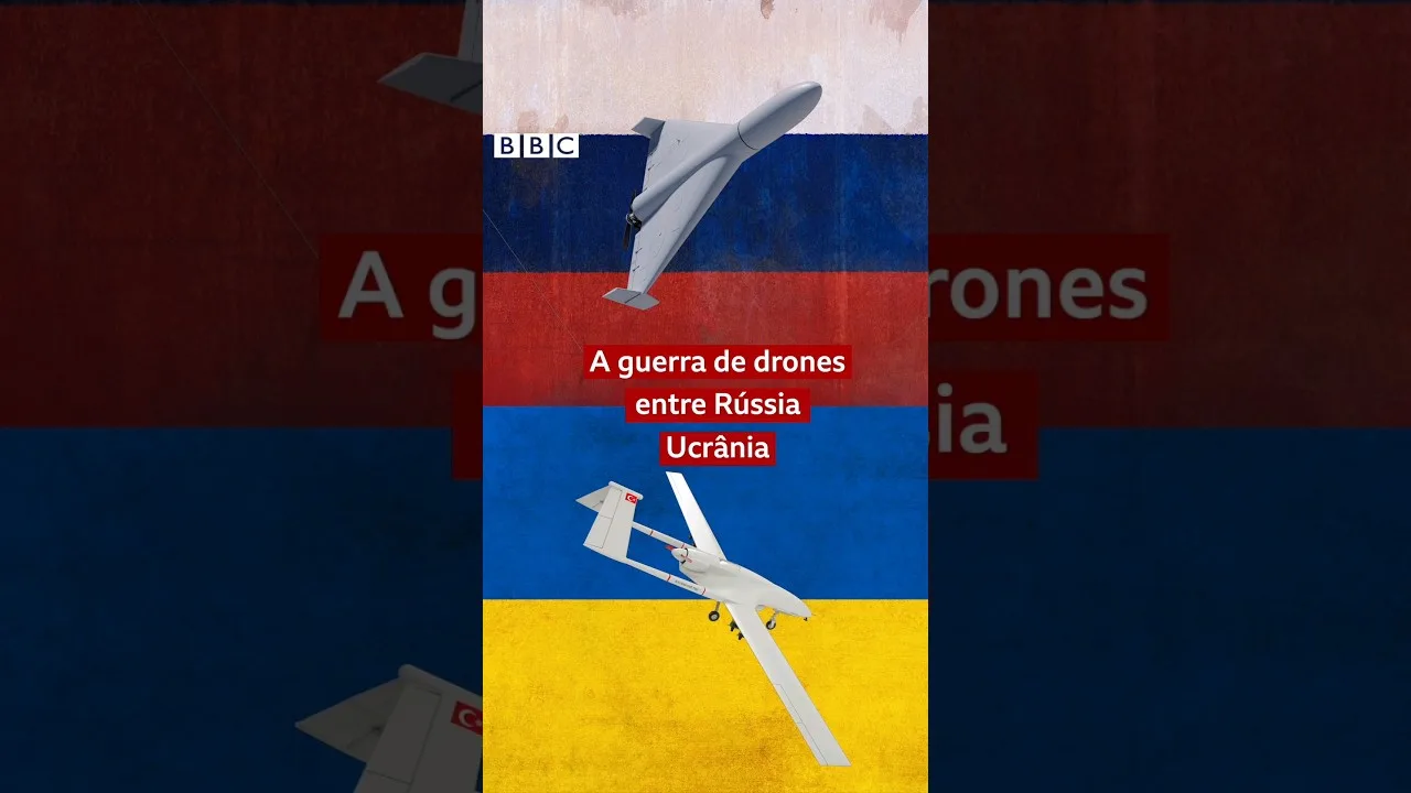 Como é a guerra de drones entre Rússia e Ucrânia #shorts
