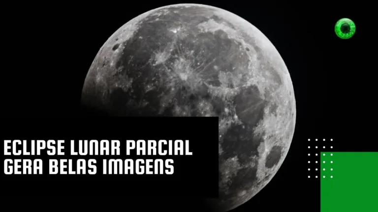 Eclipse lunar parcial gera belas imagens