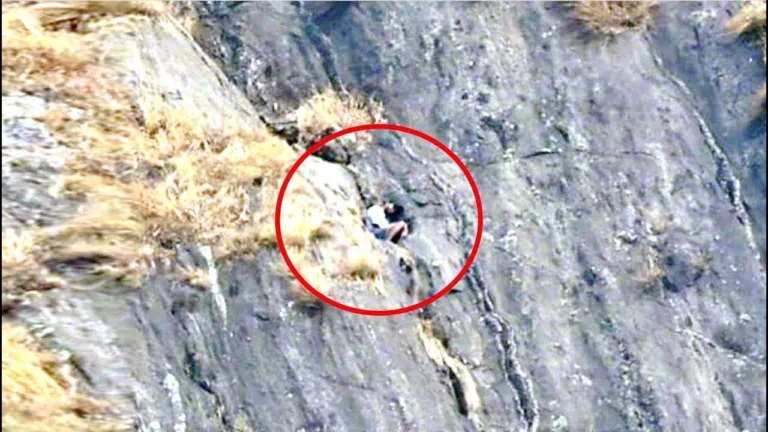 Este drone fez uma descoberta aterrorizante depois de avistar isso no alto de uma montanha