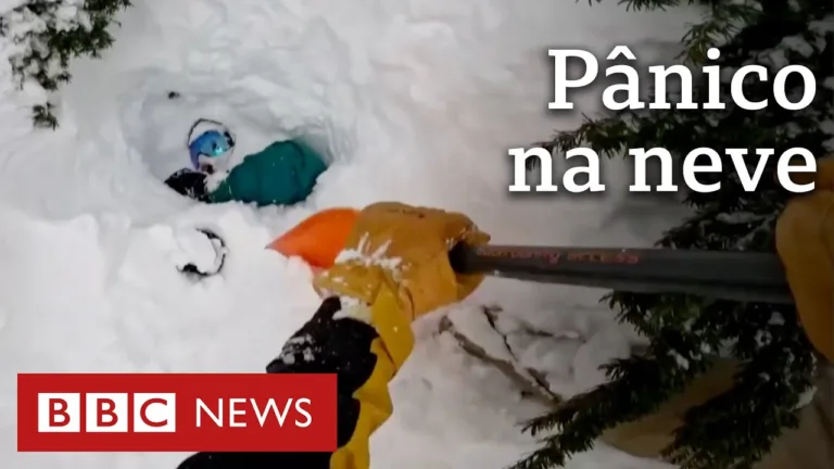 Esquiador salva homem de morrer sufocado pela neve