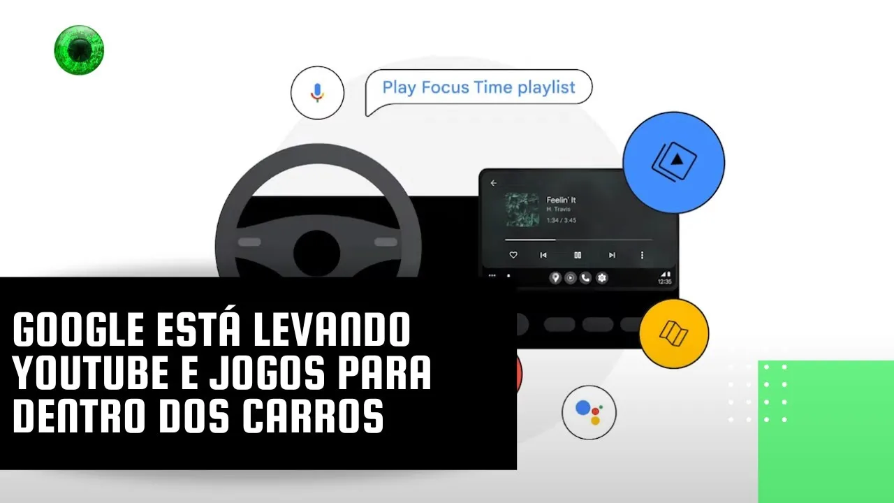 Google está levando YouTube e jogos para dentro dos carros