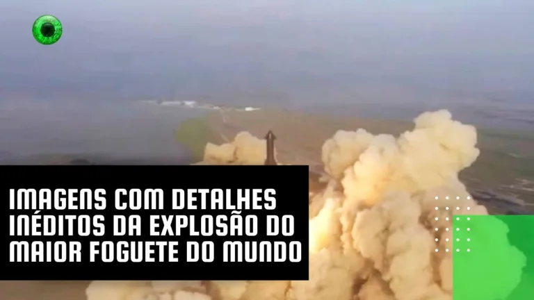 Imagens com detalhes inéditos da explosão do maior foguete do mundo