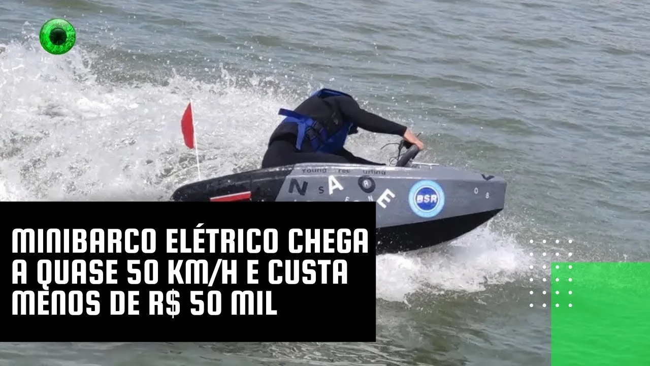 Minibarco elétrico chega a quase 50 kmh e custa menos de R$ 50 mil