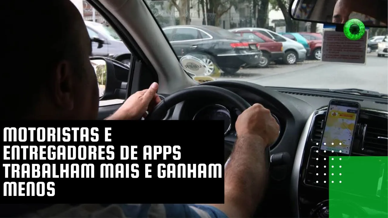Motoristas e entregadores de apps trabalham mais e ganham menos