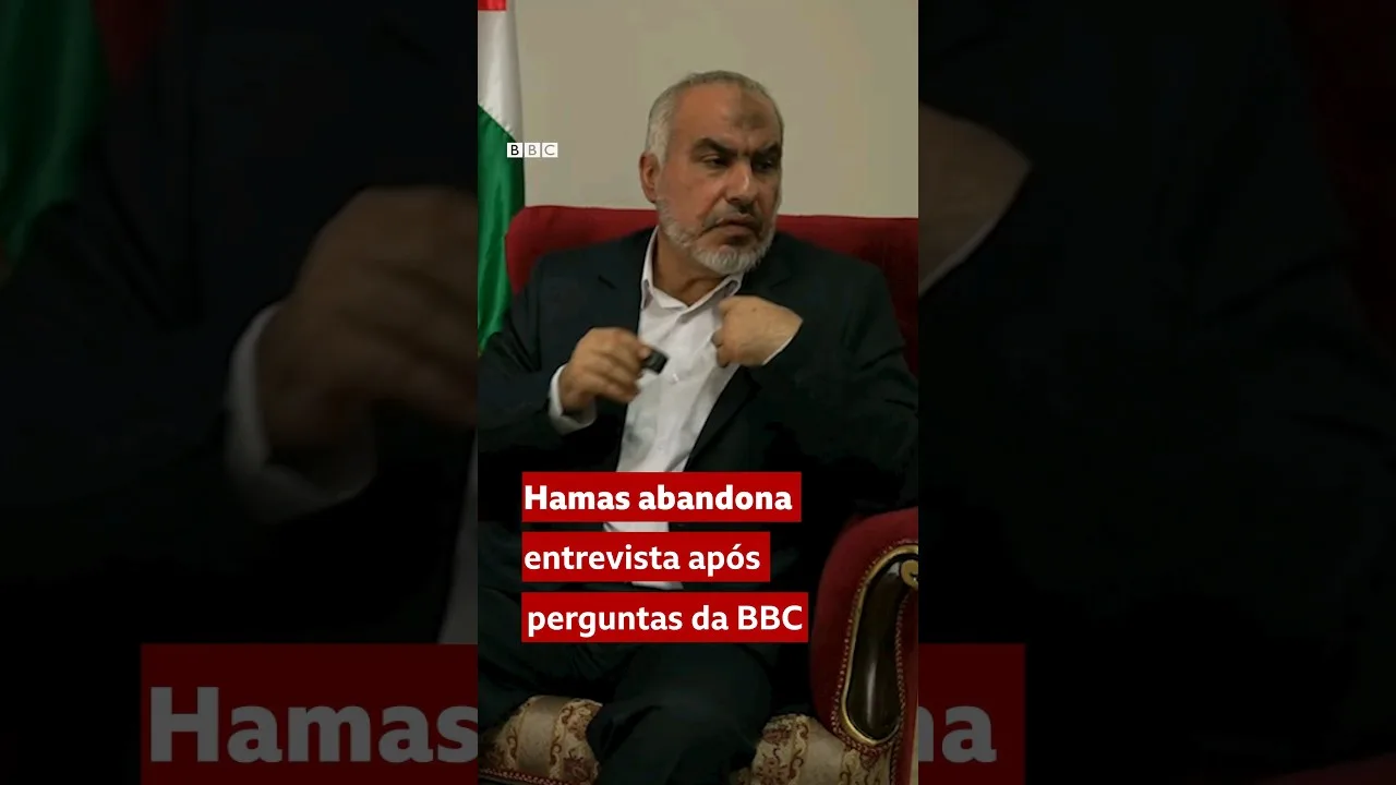 Porta-voz do Hamas abandona entrevista após perguntas da BBC #short