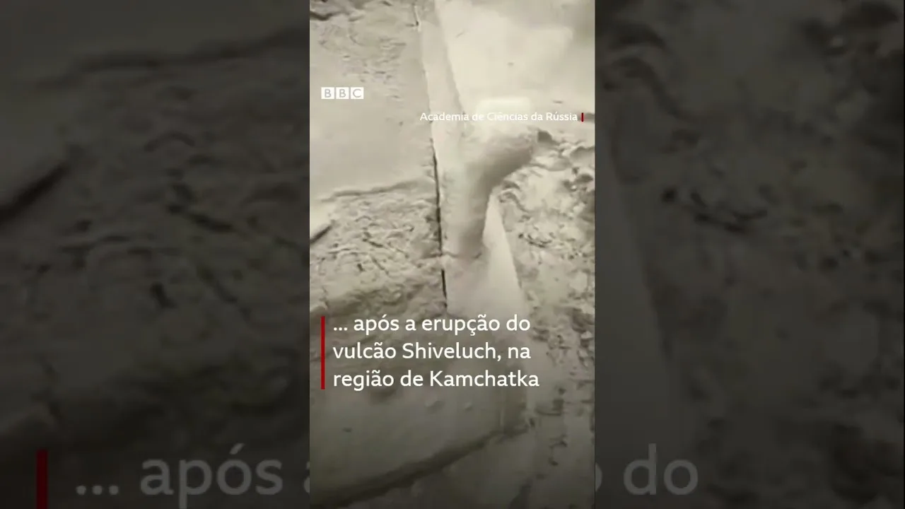 Uma camada de 8,5 cm de cinzas 🤯🌋 #shorts