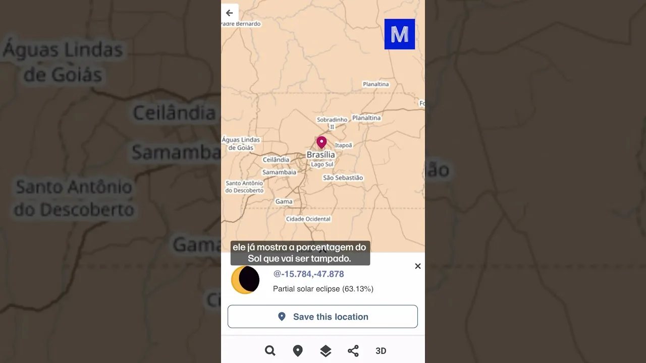 Vai dar pra ver o ECLIPSE da minha CIDADE?