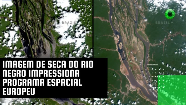 Imagem de seca do Rio Negro impressiona programa espacial europeu