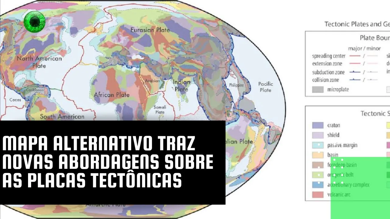 Mapa alternativo traz novas abordagens sobre as placas tectônicas