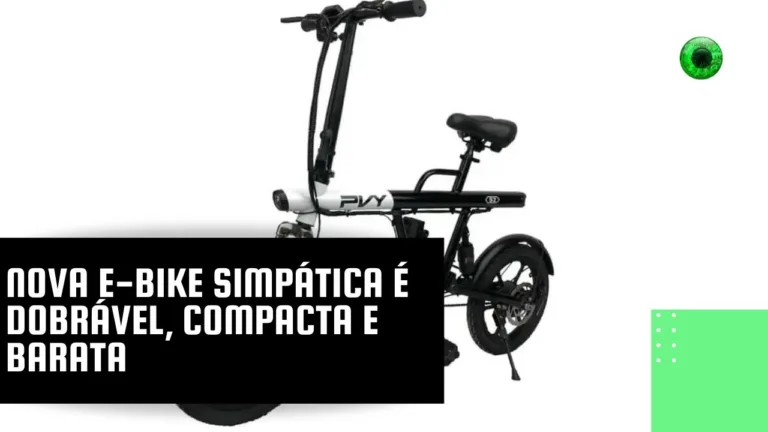 Nova e bike simpática é dobrável, compacta e barata