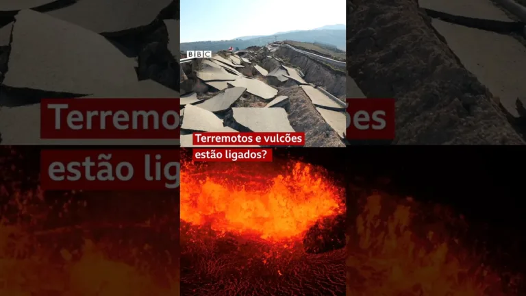 Terremotos e erupções de vulcão estão ligados? #shorts