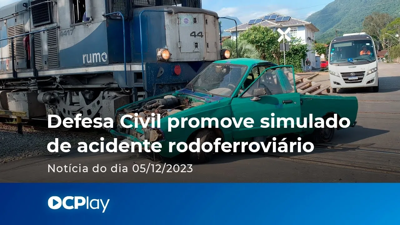 Defesa Civil promove simulado de acidente rodoferroviário