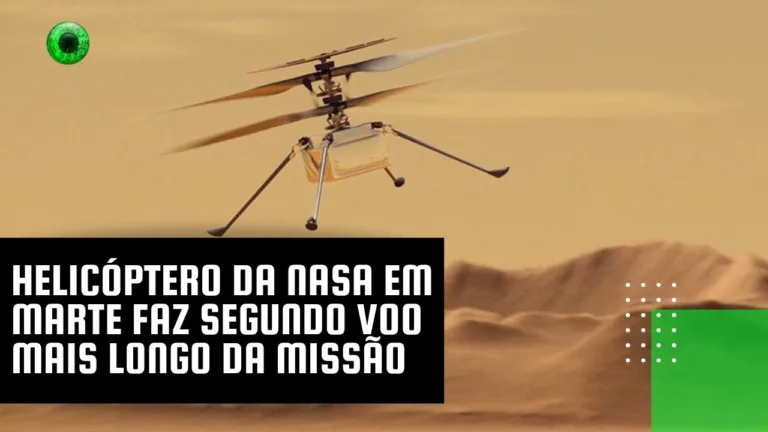 Helicóptero da NASA em Marte faz segundo voo mais longo da missão