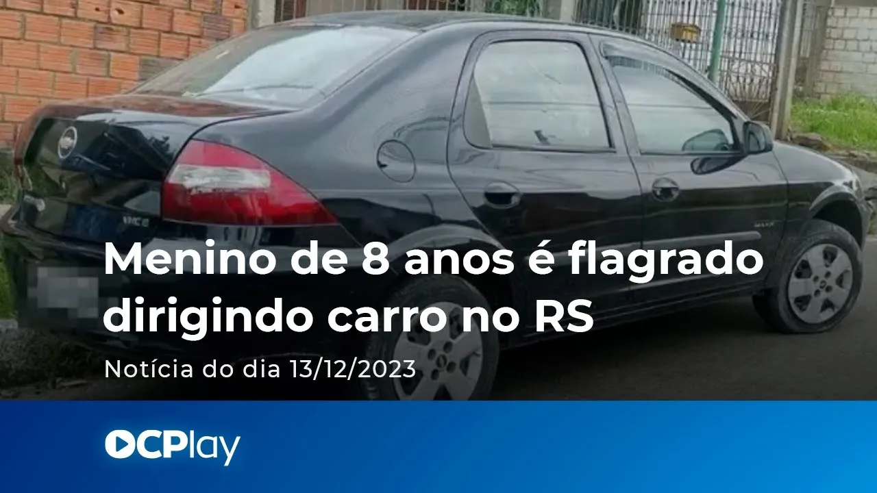 Menino de 8 anos é flagrado dirigindo carro no RS