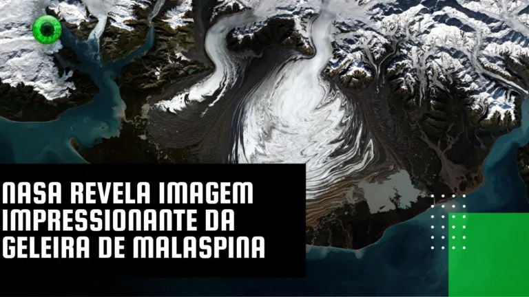 NASA revela imagem impressionante da Geleira de Malaspina