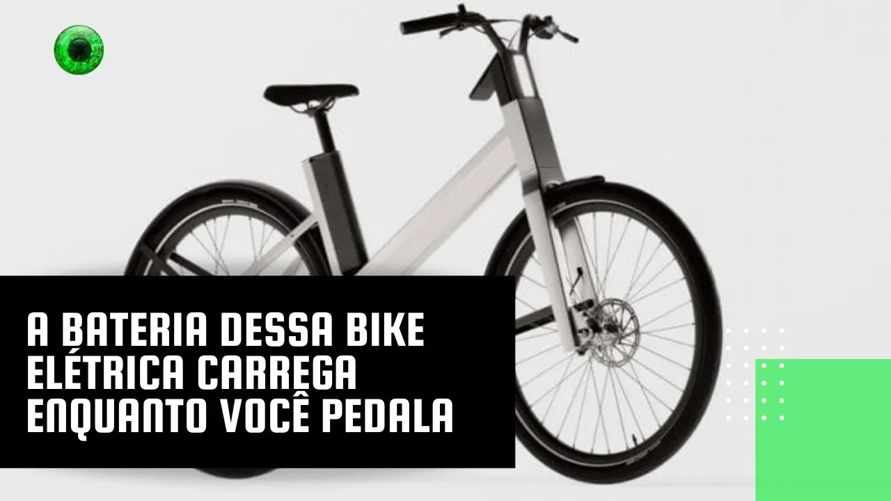 A bateria dessa bike elétrica carrega enquanto você pedala