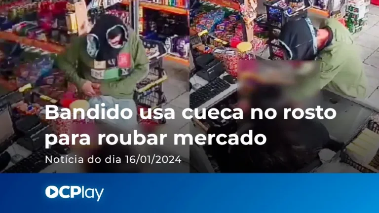 Bandido Usa Cueca no Rosto para Roubar Mercado