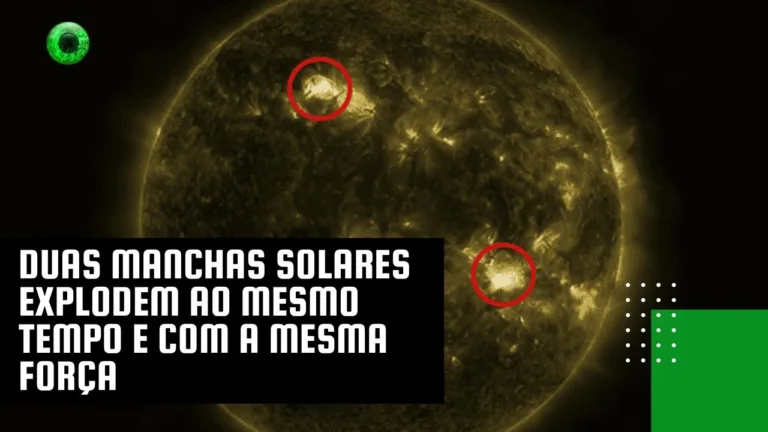 Duas manchas solares explodem ao mesmo tempo e com a mesma força