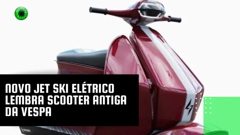 Novo jet ski elétrico lembra scooter antiga da Vespa