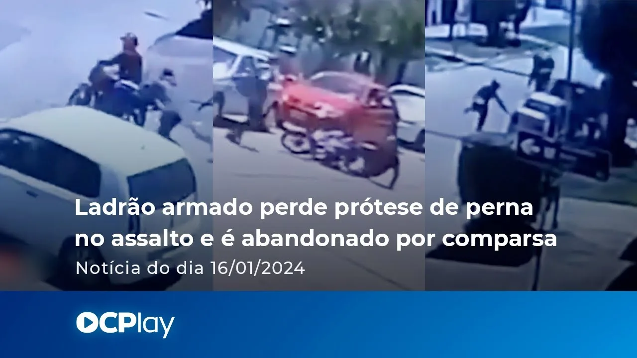 Ladrão armado perde prótese de perna no assalto e é abandonado por comparsa