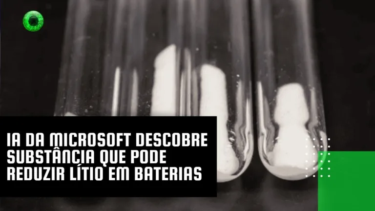 IA da Microsoft descobre substância que pode reduzir lítio em baterias