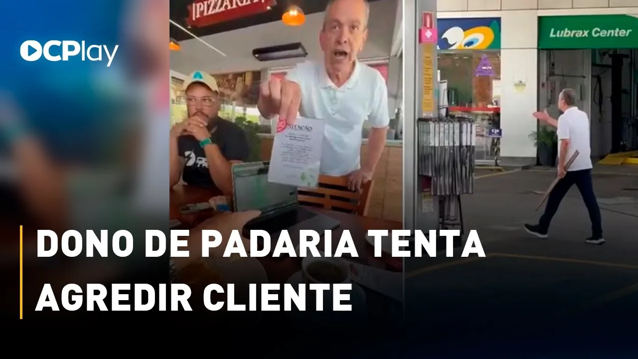 Dono de padaria tenta agredir cliente após se irritar com uso de notebook
