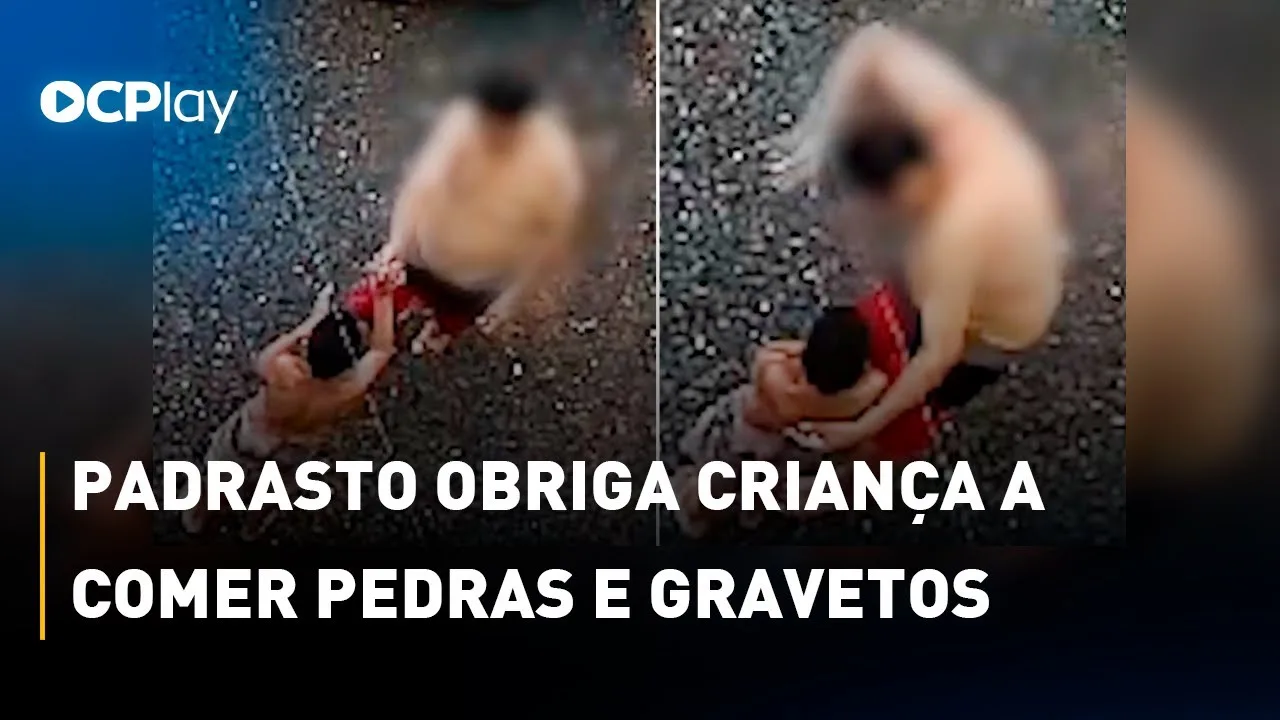 Padrasto obriga criança a comer pedras e galhos