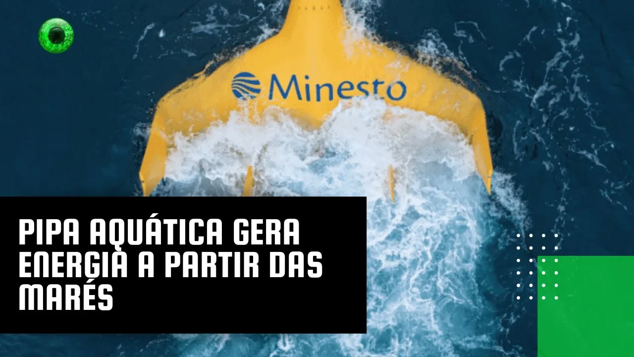 Pipa aquática gera energia a partir das marés