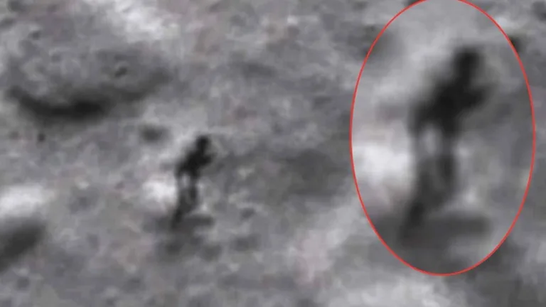A verdade sobre a criatura humanoide caminhando na Lua