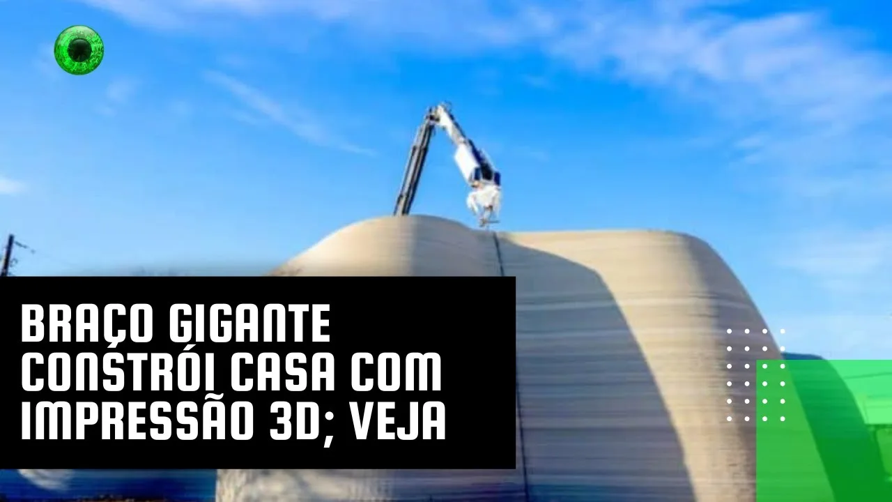 Braço gigante constrói casa com impressão 3D; veja