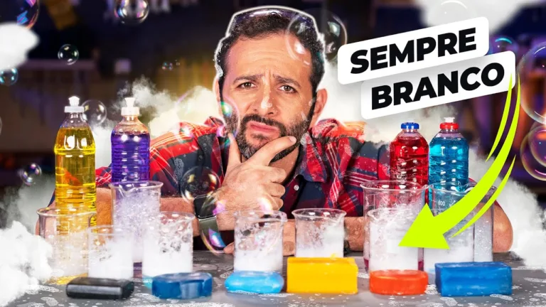 Como a ESPUMA é BRANCA, se DETERGENTE é COLORIDO?