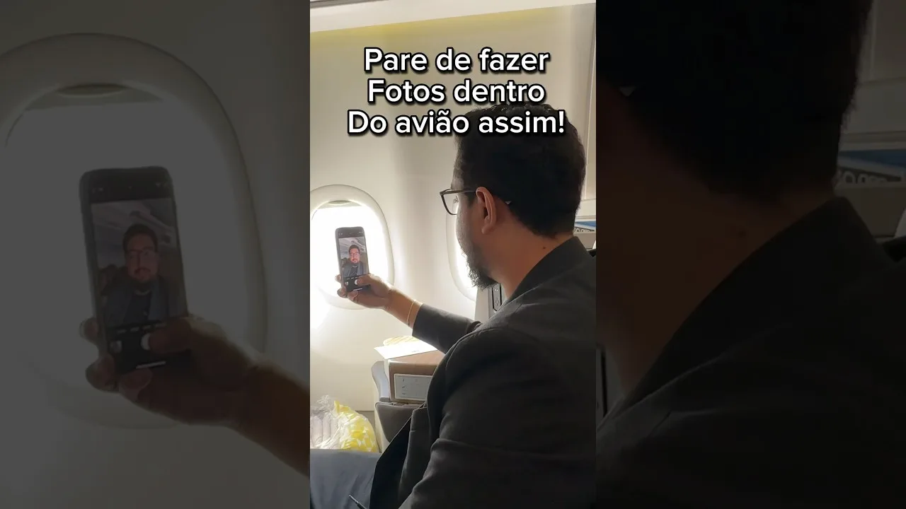 Como tirar uma foto top dentro do avião