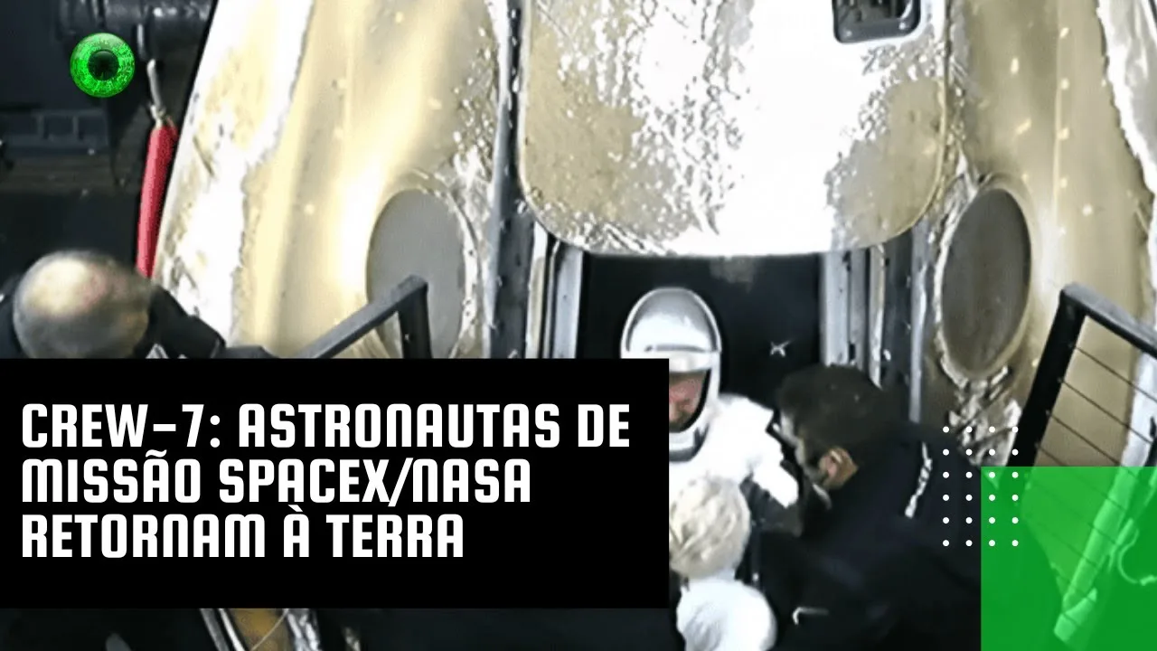 Crew-7: astronautas de missão SpaceX/NASA retornam à Terra