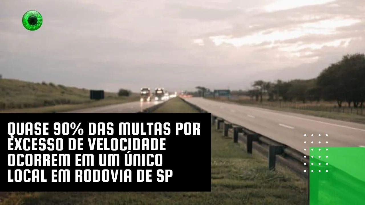 Quase 90% das multas por excesso de velocidade ocorrem em um único local em rodovia de SP