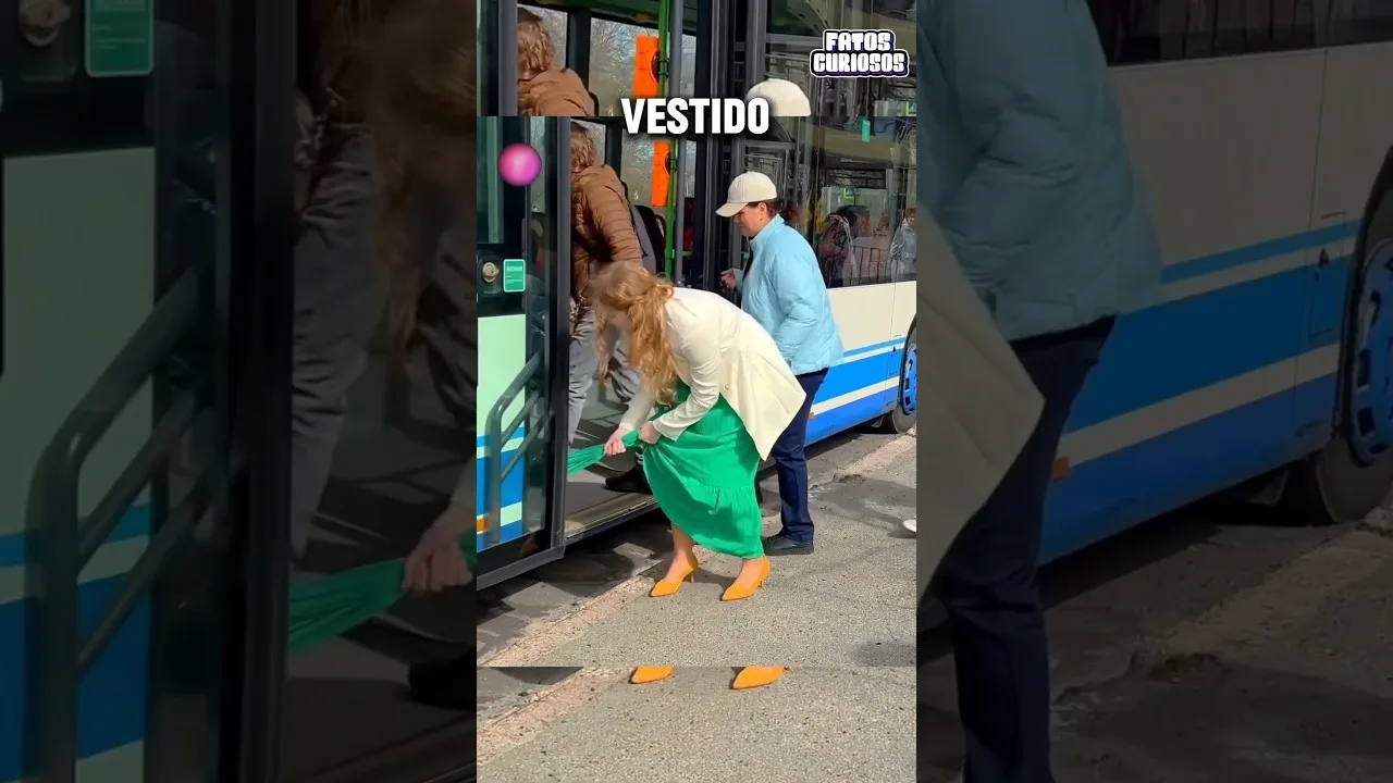 SEU VESTIDO FICOU PRESO NO ÔNIBUS MAS INESPERADO ACONTECEU 🥺❤️ #short #shorts #viral #shortvideo