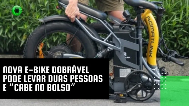 Nova e-bike dobrável pode levar duas pessoas e “cabe no bolso”