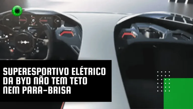 Superesportivo elétrico da BYD não tem teto nem para-brisa