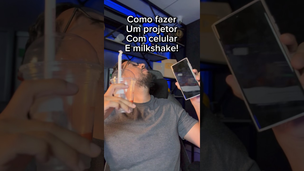 Como fazer um projetor 3D com tampa de Milkshake