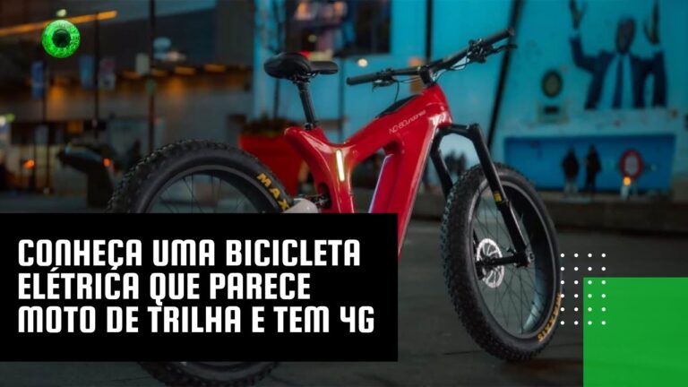 Conheça uma bicicleta elétrica que parece moto de trilha e tem 4G