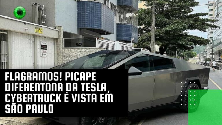 Flagramos! Picape diferentona da Tesla, Cybertruck é vista em São Paulo