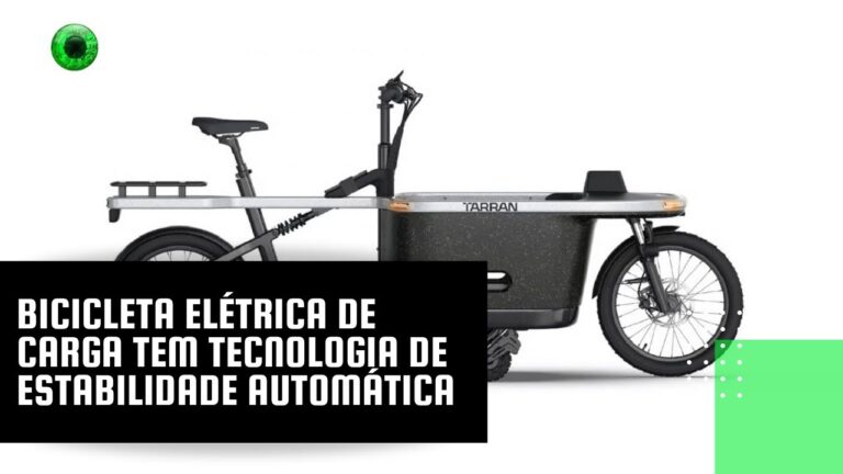 Bicicleta elétrica de carga tem tecnologia de estabilidade automática