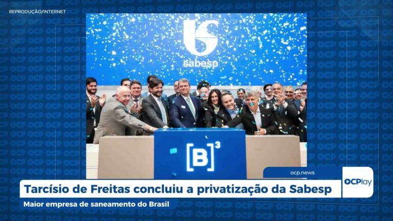 Tarcísio de Freitas concluiu a privatização da maior empresa de saneamento do Brasil, Sabesp
