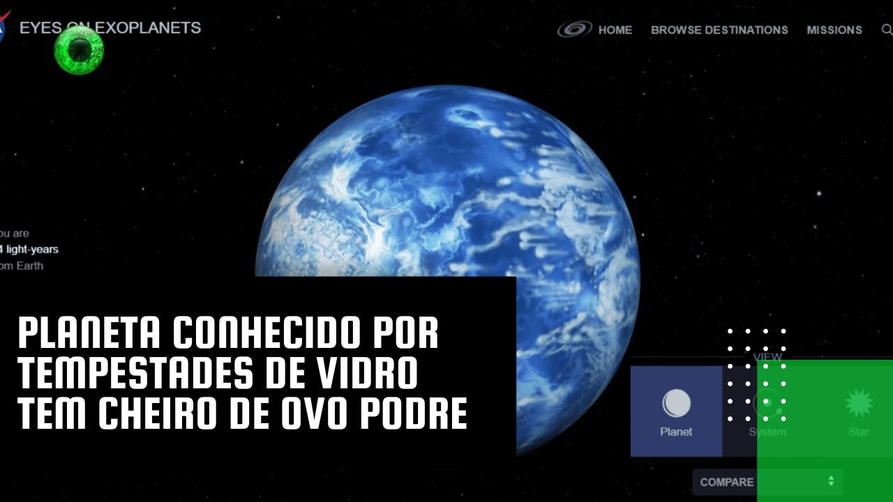 Planeta conhecido por tempestades de vidro tem cheiro de ovo podre